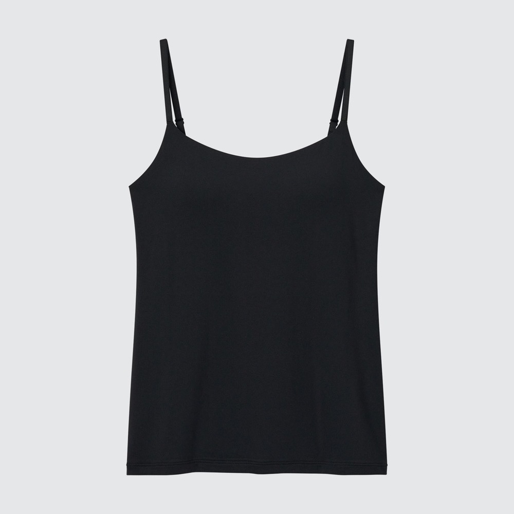 NWT Uniqlo AIRism Camisole Bra Top Black